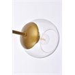 Pemberly Row 6-Light Modern Sputnik Pendant in Brass and Clear