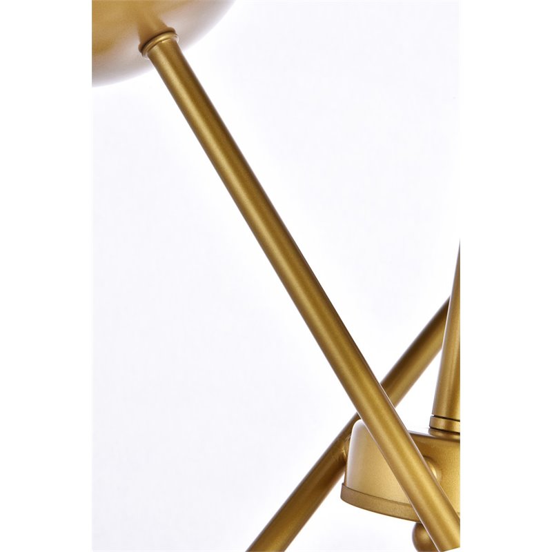 Pemberly Row 6-Light Modern Sputnik Pendant in Brass and Clear