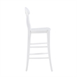 Pemberly Row Commercial Grade Set of 2 Counter Stools in White Beechwood