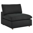 Pemberly Row Modern 6-Piece Fabric Sectional Sofa in Black