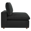 Pemberly Row Modern 6-Piece Fabric Sectional Sofa in Black