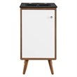 Pemberly Row Wood Bathroom Vanity with Ceramic Sink in Walnut/White Finish