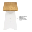 Pemberly Row Two-Tone Backless Pine Bench in White and Natural Finish