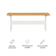 Pemberly Row Two-Tone Backless Pine Bench in White and Natural Finish