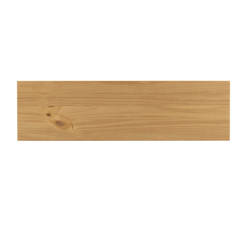 Pemberly Row Two-Tone Backless Pine Bench in White and Natural Finish