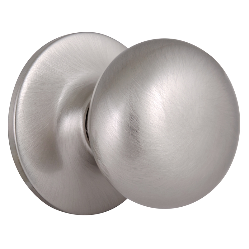 Pemberly Row Cambridge Passage Hall Door Knob in Satin Nickel Finish