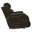 Pemberly Row Power Rocker Recliner with Heat & Massage in Brown Polyester