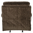 Pemberly Row Power Rocker Recliner with Heat & Massage in Brown Polyester