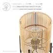 Pemberly Row Modern Bamboo and Metal Table Lamp in Natural Finish