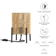 Pemberly Row Modern Bamboo and Metal Table Lamp in Natural Finish