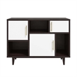 Pemberly Row Wood and Metal Display Stand in Cappuccino and White