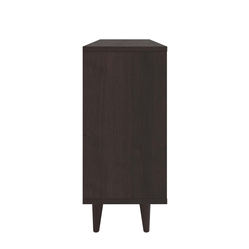 Pemberly Row Wood and Metal Display Stand in Cappuccino and White
