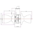Pemberly Row Terrace 6-Way Keyed Brass Door Knob in Satin Nickel
