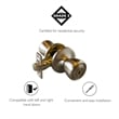 Pemberly Row Terrace 6-Way Keyed Brass Door Knob in Satin Nickel