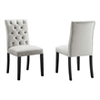 Pemberly Row 21 in Velvet Dining Chairs in Light Gray (Set of 2)