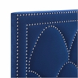 Pemberly Row Modern Velvet Twin Headboard in Navy with Nailhead Detail