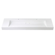 Pemberly Row 72 in Console Bathroom Sink in White Composite Granite