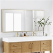 Pemberly Row 72 in Console Bathroom Sink in White Composite Granite