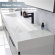 Pemberly Row 72 in Console Bathroom Sink in White Composite Granite