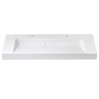 Pemberly Row 60 in Console Bathroom Sink in White Composite Granite