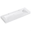 Pemberly Row 60 in Console Bathroom Sink in White Composite Granite
