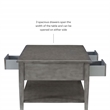 Pemberly Row Coffee Table with 3 Drawers and Bottom Shelf in Grey Finish