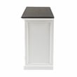 Pemberly Row Mahogany Wood Buffet with 4 Baskets in White Finish