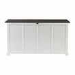 Pemberly Row Mahogany Wood Buffet with 4 Baskets in White Finish