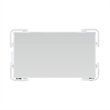 Pemberly Row 2-Level Rolling Bar Cart in White Metal with Mirrored Shelves