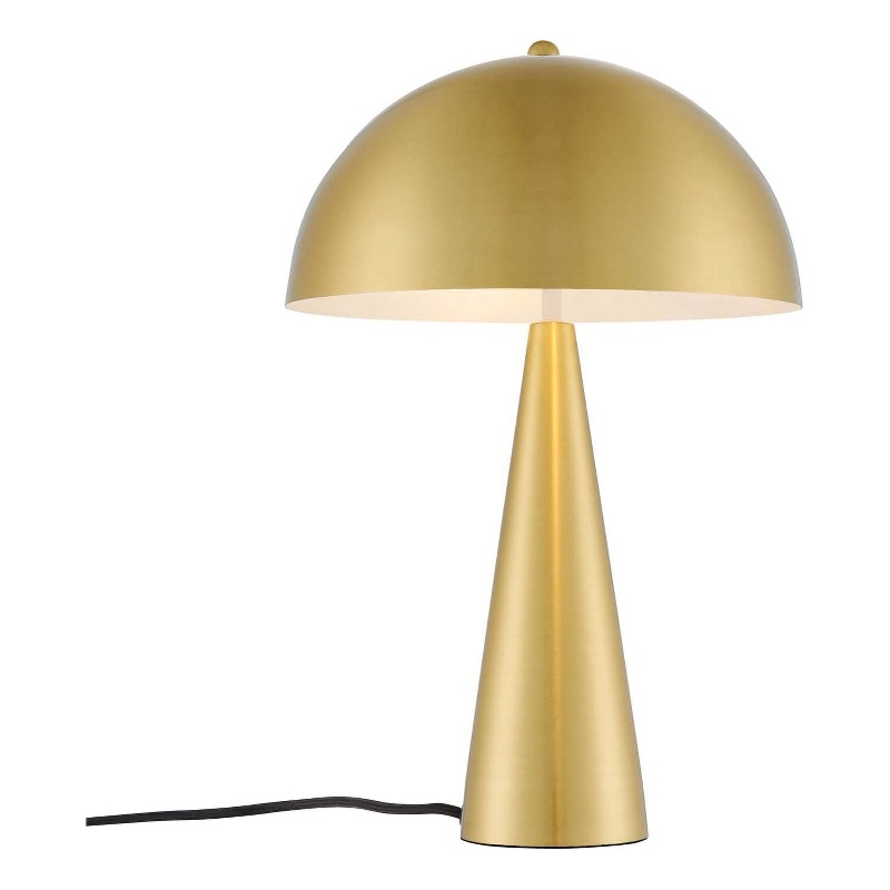 Pemberly Row 2-Light Metal Table Lamp in Satin Brass Finish