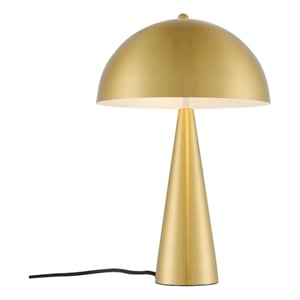 Pemberly Row 2-Light Metal Table Lamp in Satin Brass Finish