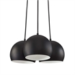 Pemberly Row 3-Light Pendant with Adjustable Fabric Cables and Metal Shades