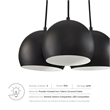 Pemberly Row 3-Light Pendant with Adjustable Fabric Cables and Metal Shades