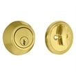 Pemberly Row Brass Single Cylinder Deadbolt in Polished Brass Finish