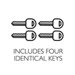 Pemberly Row Stratford Keyed Entry Door Knob and Deadbolt in Satin Nickel