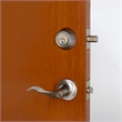 Pemberly Row Stratford Keyed Entry Door Knob and Deadbolt in Satin Nickel