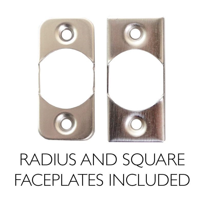 Pemberly Row Stratford Keyed Entry Door Knob and Deadbolt in Satin Nickel