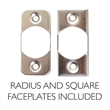 Pemberly Row Stratford Keyed Entry Door Knob and Deadbolt in Satin Nickel