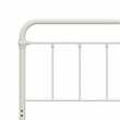 Pemberly Row Metal Spindle Headboard in Soft White for Full/Queen Beds