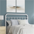 Pemberly Row Metal Spindle Headboard in Soft White for Full/Queen Beds