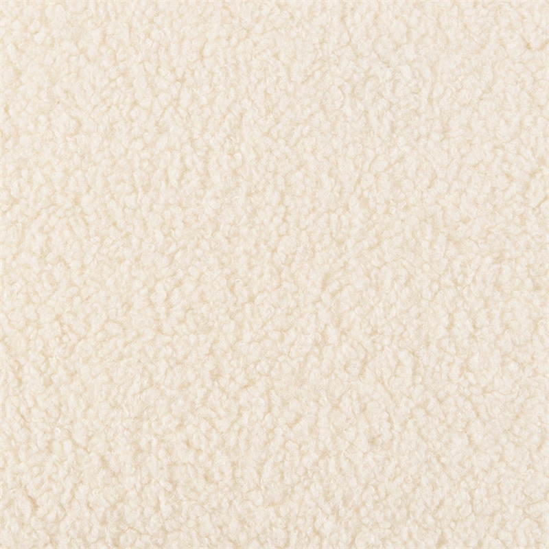 Pemberly Row Charlotte Sherpa Accent Chair in Cream