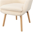 Pemberly Row Charlotte Sherpa Accent Chair in Cream