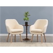 Pemberly Row Charlotte Sherpa Accent Chair in Cream