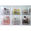 Pemberly Row Metal and Mirrored Rolling Bar Cart in Black