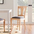 Pemberly Row Side Chairs with Grey Padded Seats and Beechwood Frame (Set of 2)
