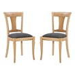 Pemberly Row Side Chairs with Grey Padded Seats and Beechwood Frame (Set of 2)