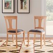 Pemberly Row Side Chairs with Grey Padded Seats and Beechwood Frame (Set of 2)