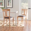 Pemberly Row Side Chairs with Grey Padded Seats and Beechwood Frame (Set of 2)