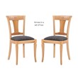 Pemberly Row Side Chairs with Grey Padded Seats and Beechwood Frame (Set of 2)