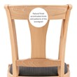 Pemberly Row Side Chairs with Grey Padded Seats and Beechwood Frame (Set of 2)